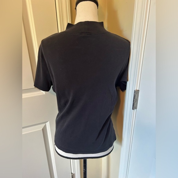 L.L.Bean vintage- 100% Supima cotton  Black short sleeve turtle neck Tshirt - Picture 4 of 6